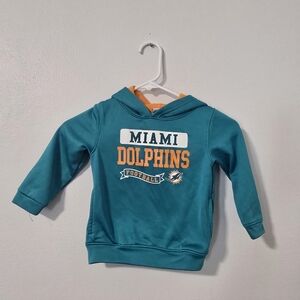 NFL Team Apparel 3T Miami Dolphins Football Hoodie Sweatshirt Toddler Teal